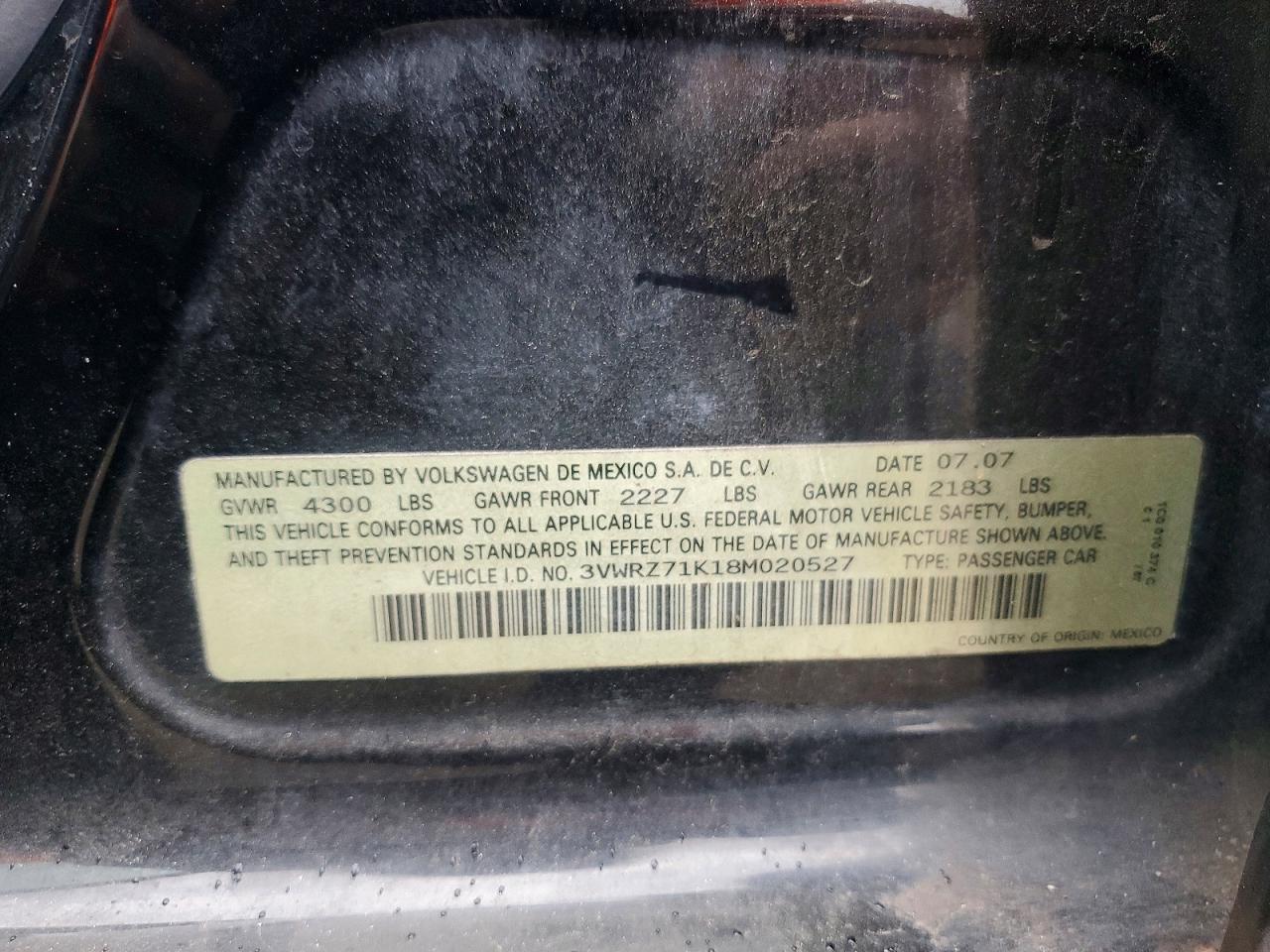 2008 VOLKSWAGEN JETTA