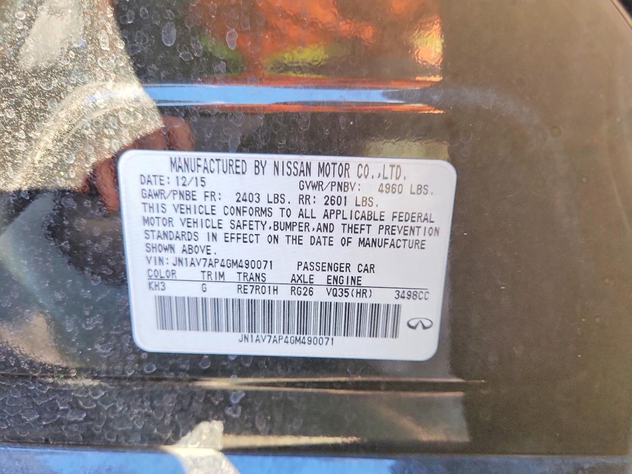 2016 INFINITI Q50