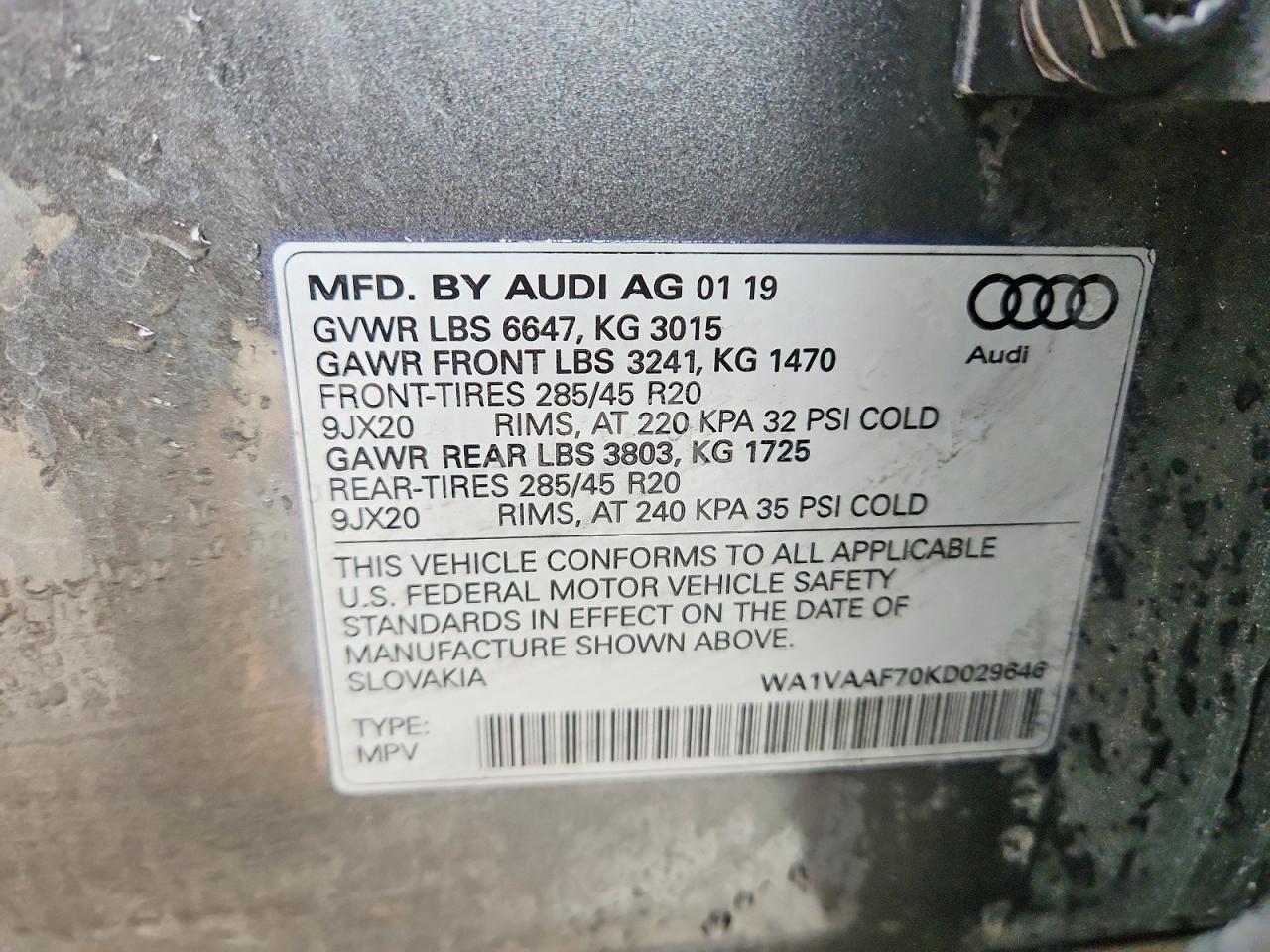 2019 AUDI Q7