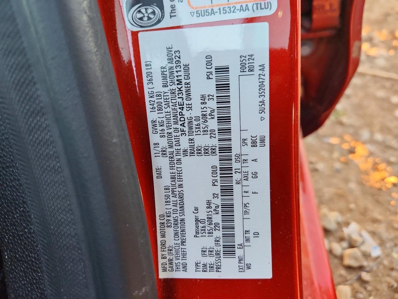 2019 FORD Fiesta
