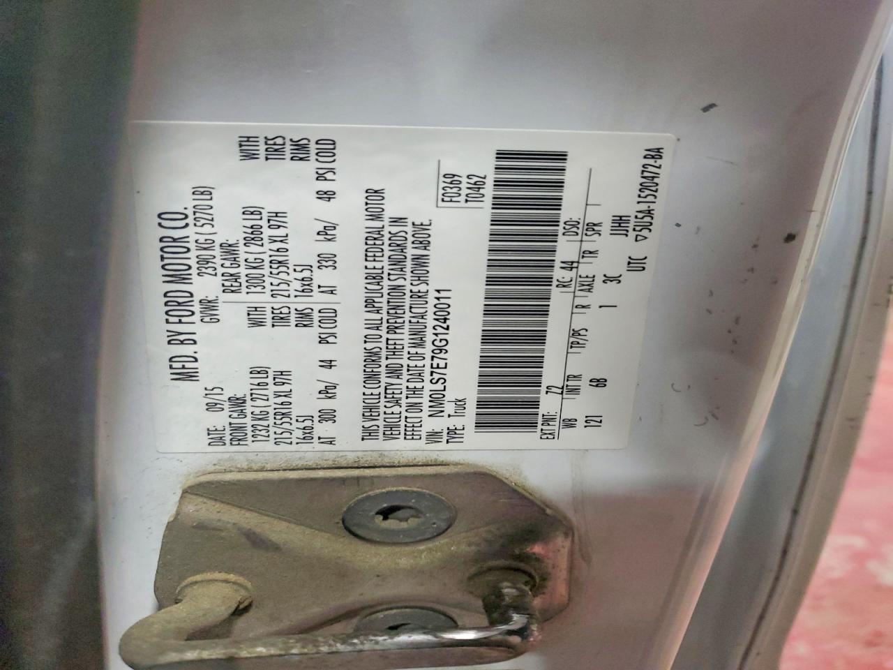 2016 FORD TRANSIT CONNECT