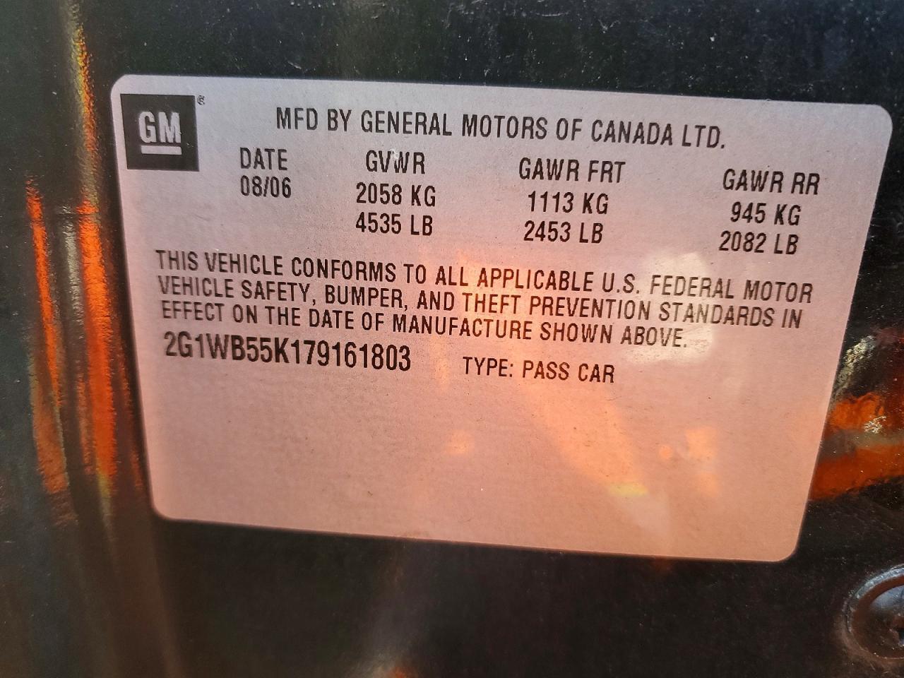 2007 CHEVROLET IMPALA