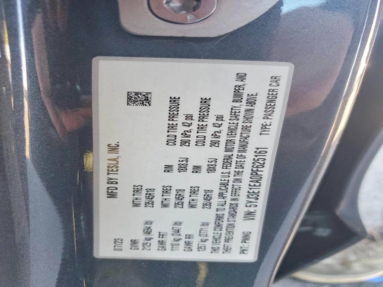 2023 TESLA MODEL 3