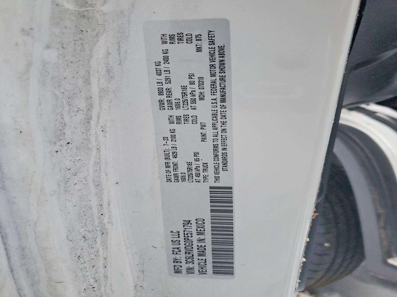 2023 RAM ProMaster 2500