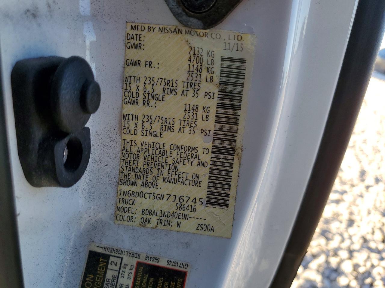 2016 NISSAN Frontier
