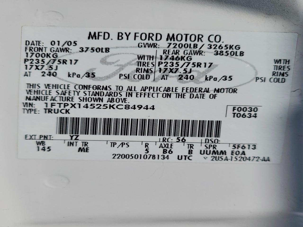 2005 FORD F-150