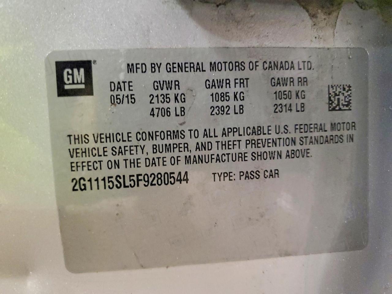 2015 CHEVROLET IMPALA