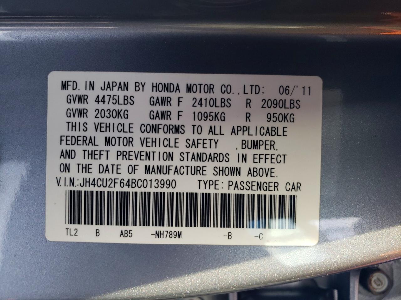 2011 ACURA TSX