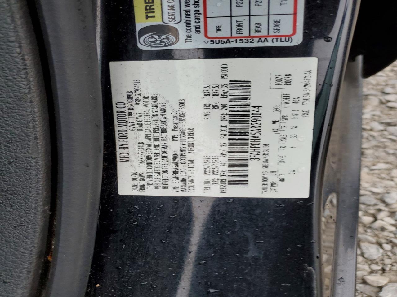 2010 FORD FUSION