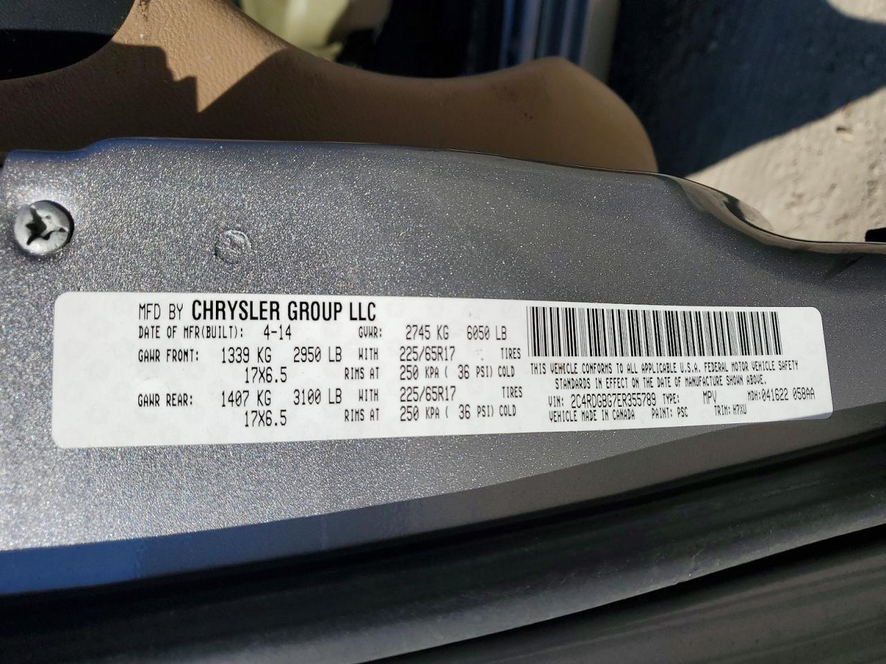 2014 DODGE GRAND CARAVAN