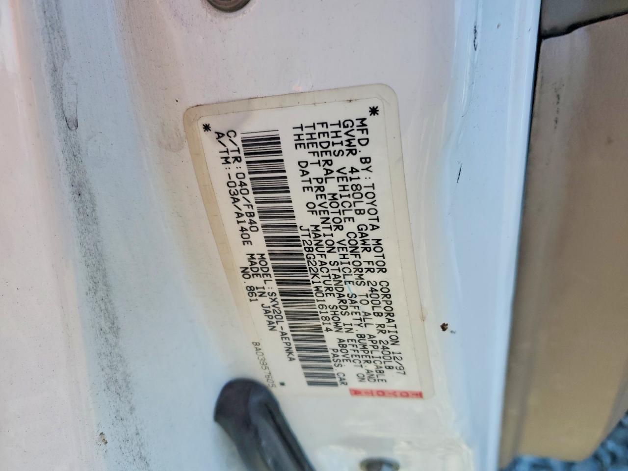 1998 TOYOTA CAMRY