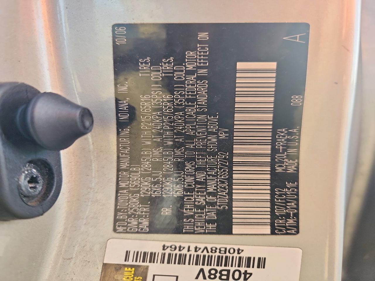 2006 TOYOTA SIENNA