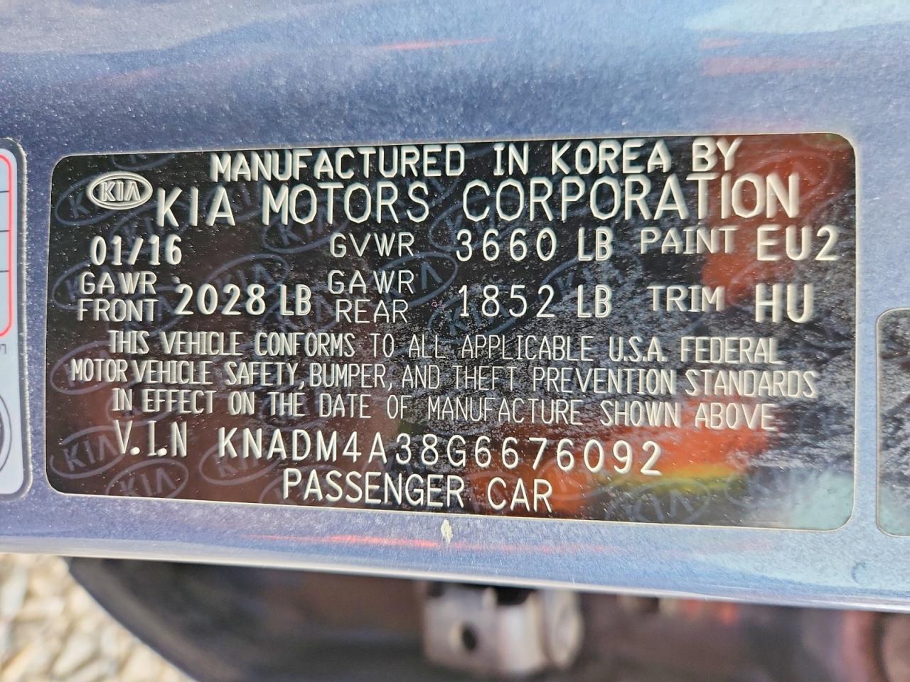 2016 KIA RIO