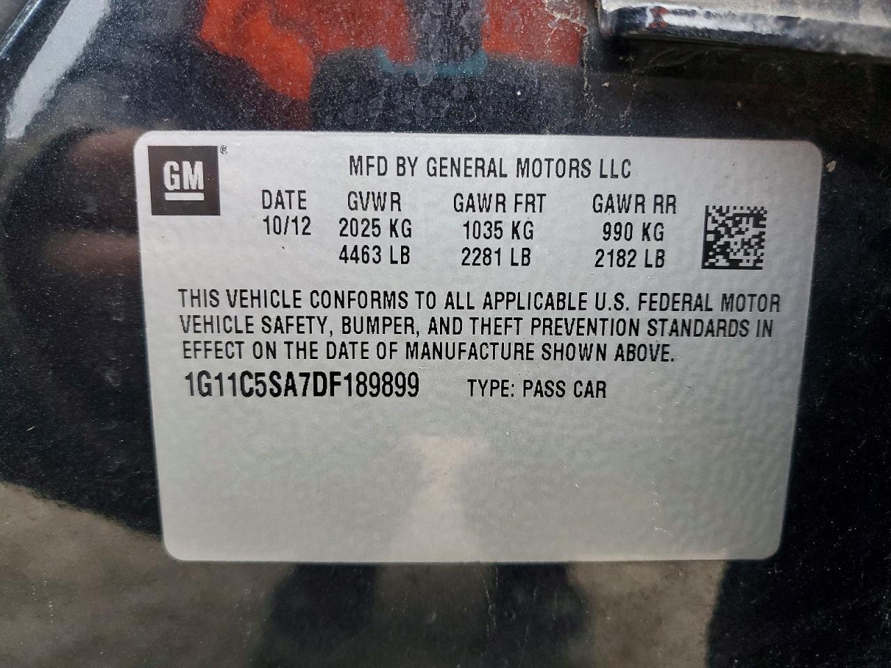 2013 CHEVROLET MALIBU