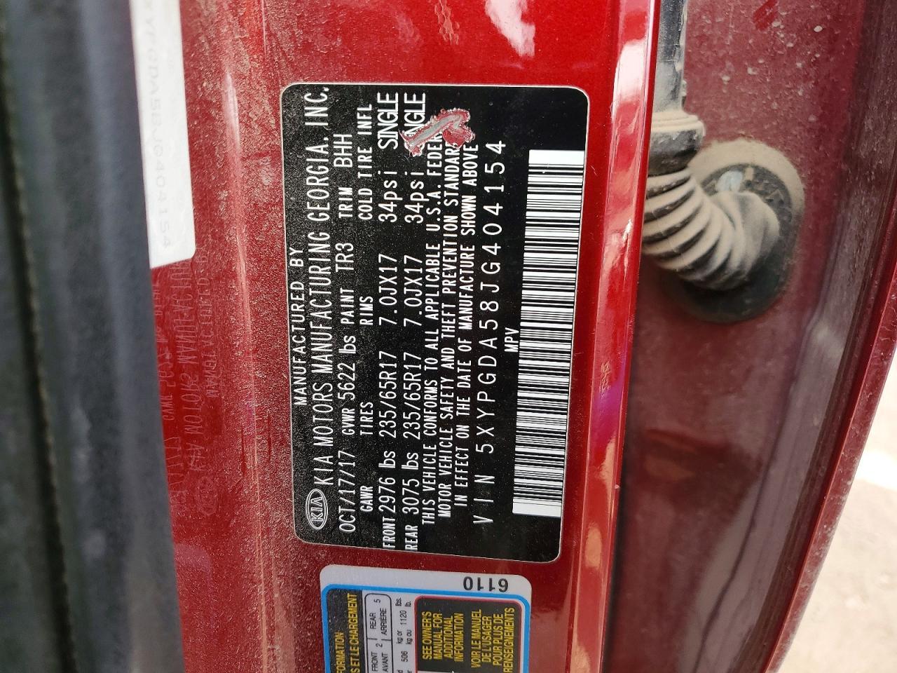 2018 KIA SORENTO