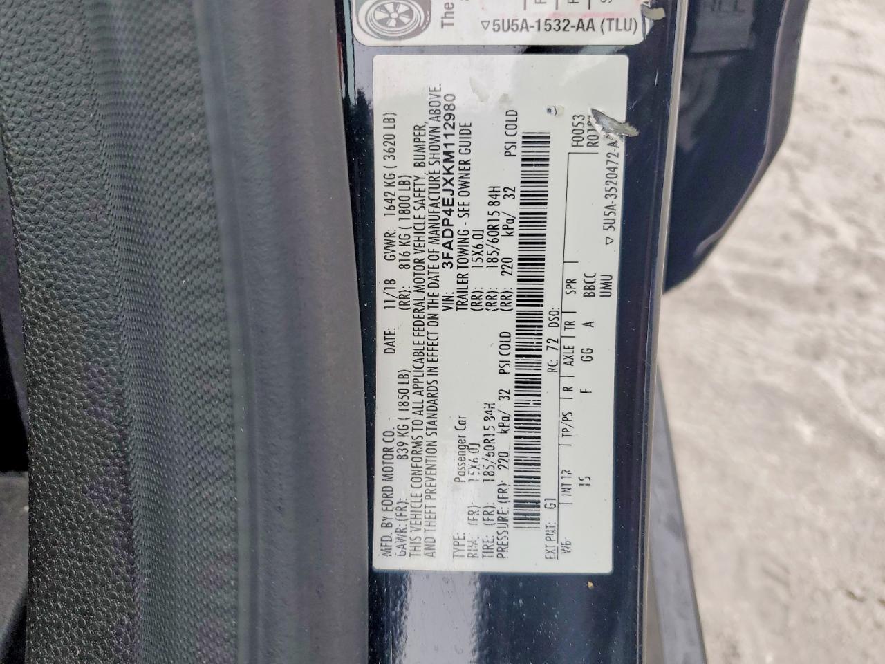 2019 FORD Fiesta