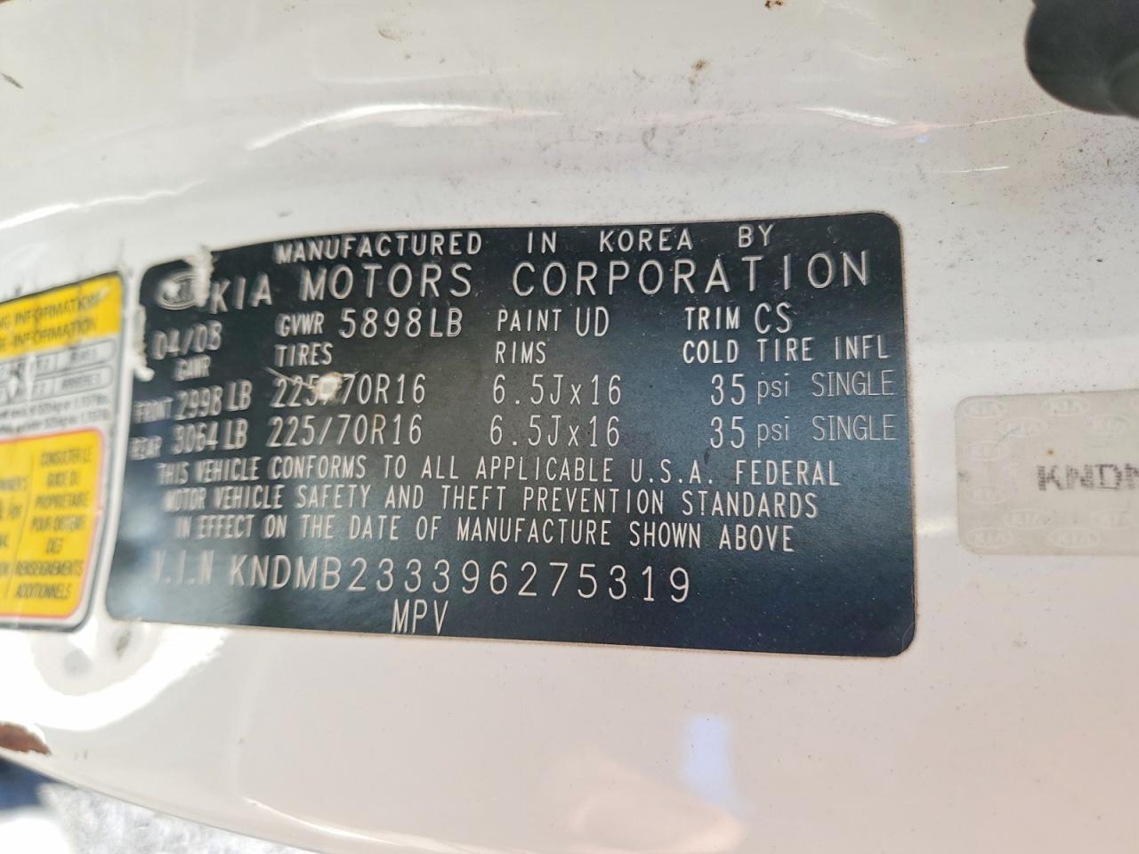 2009 KIA SEDONA