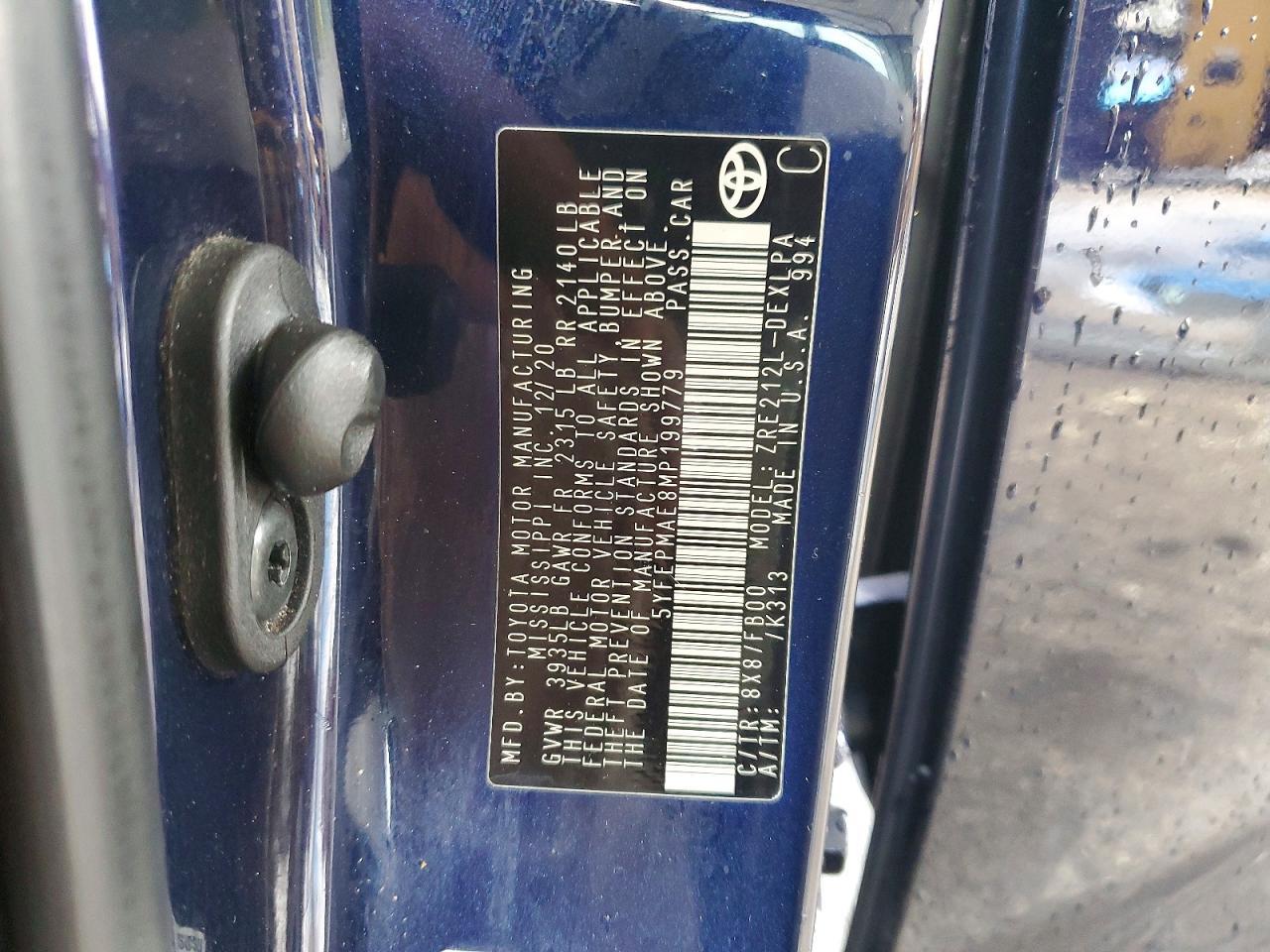 2021 TOYOTA COROLLA