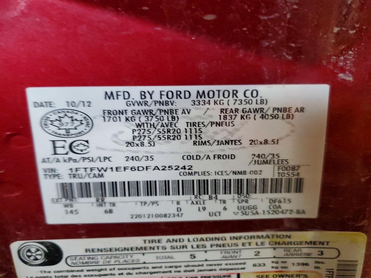 2013 FORD F-150