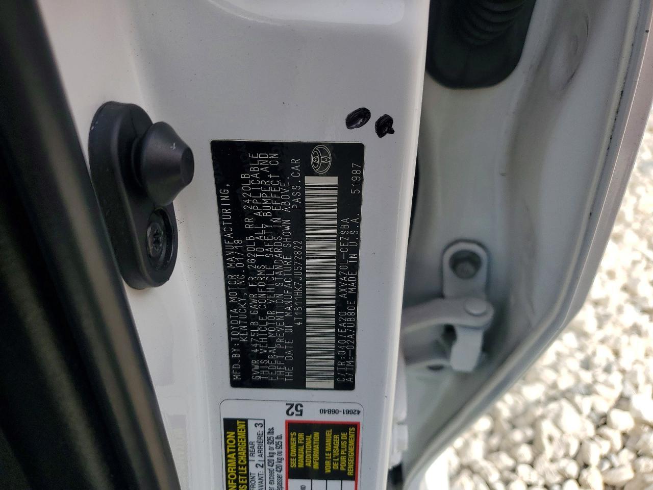 2018 TOYOTA CAMRY