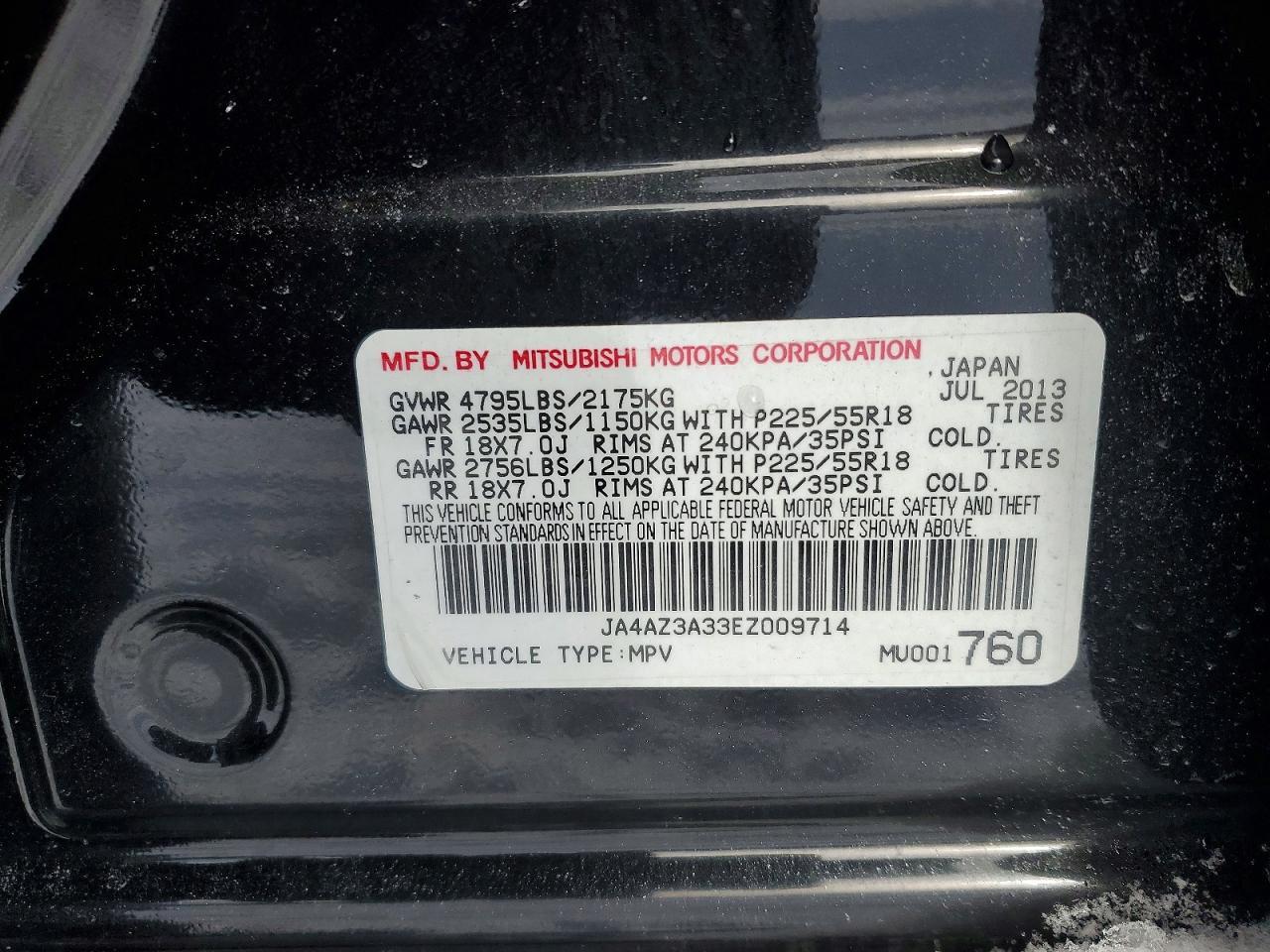 2014 MITSUBISHI outlander