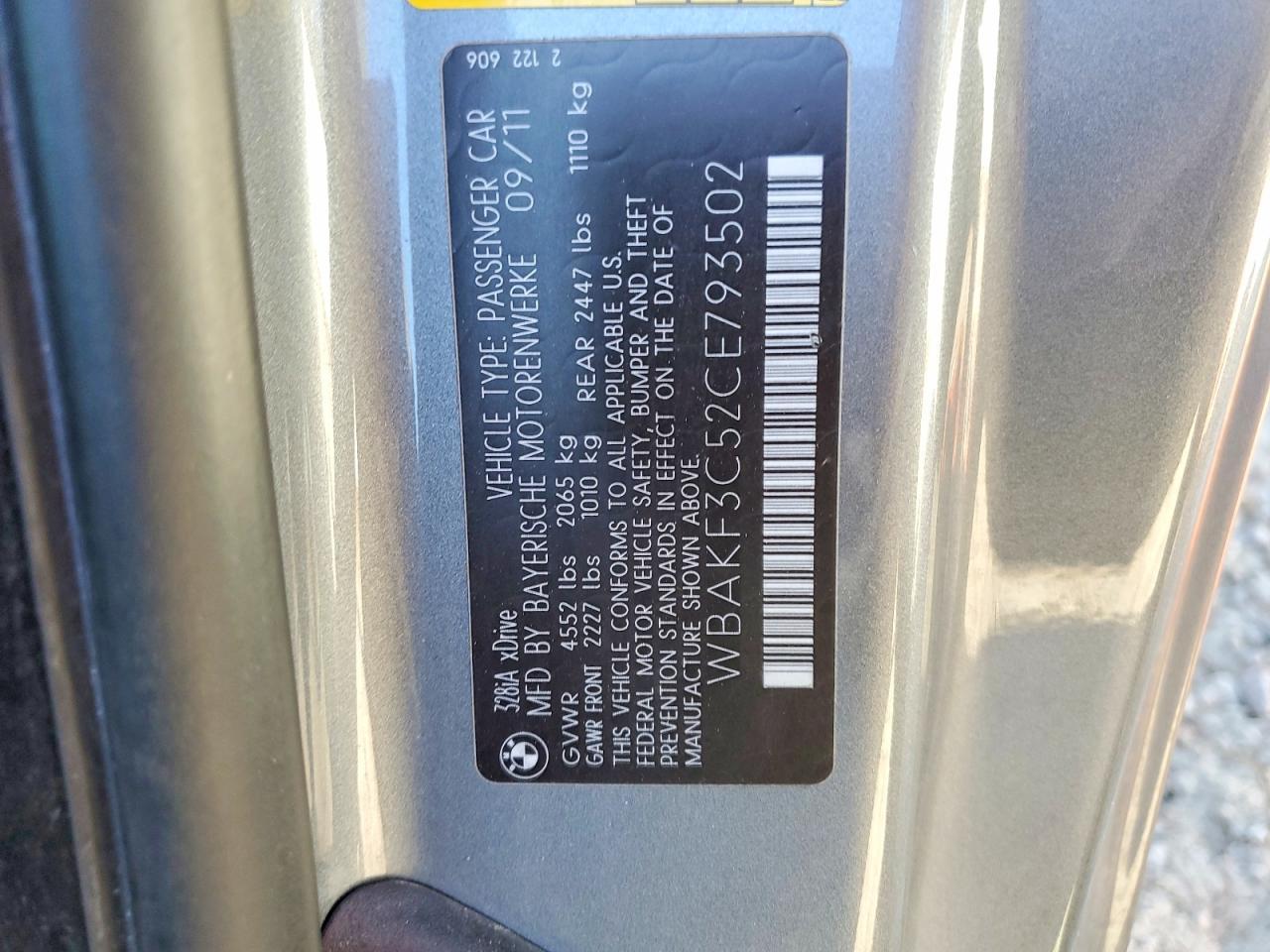 2012 BMW 3 SERIES