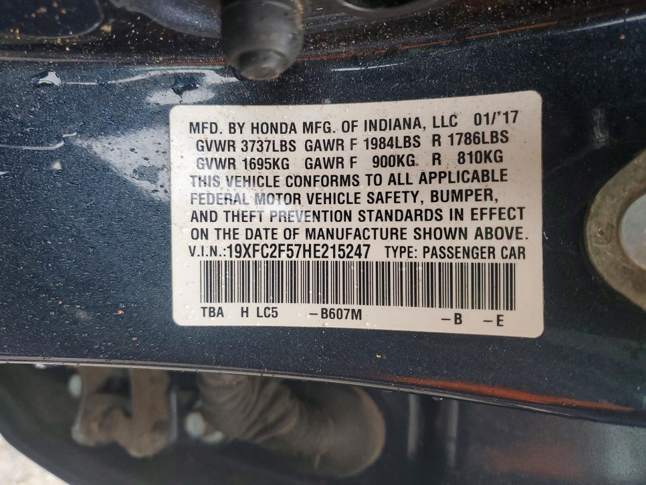 2017 HONDA CIVIC