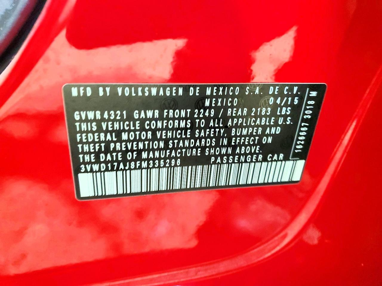 2015 VOLKSWAGEN JETTA