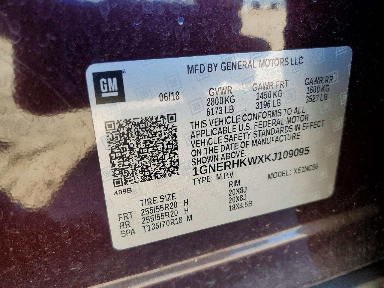 2019 CHEVROLET TRAVERSE