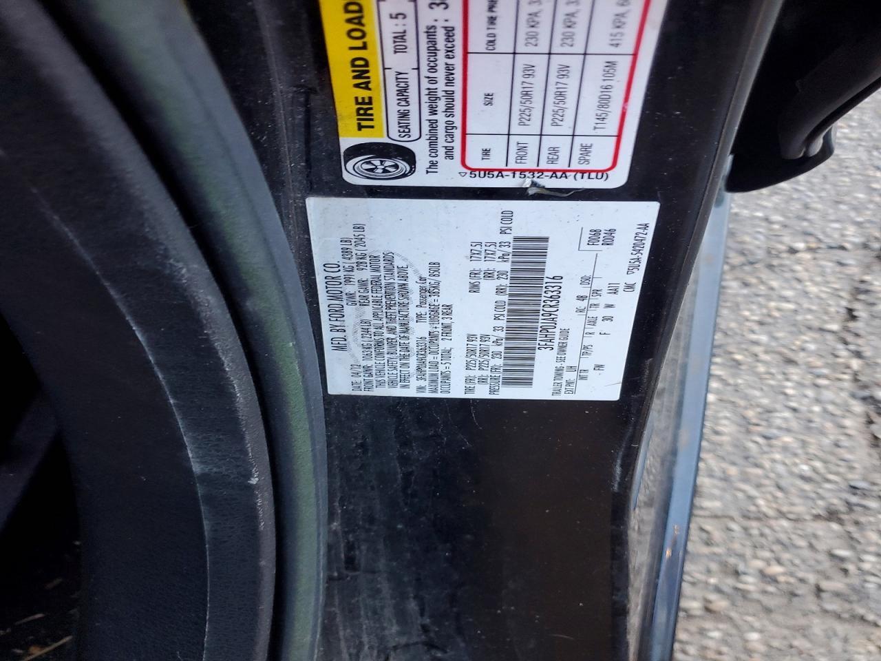 2012 FORD FUSION