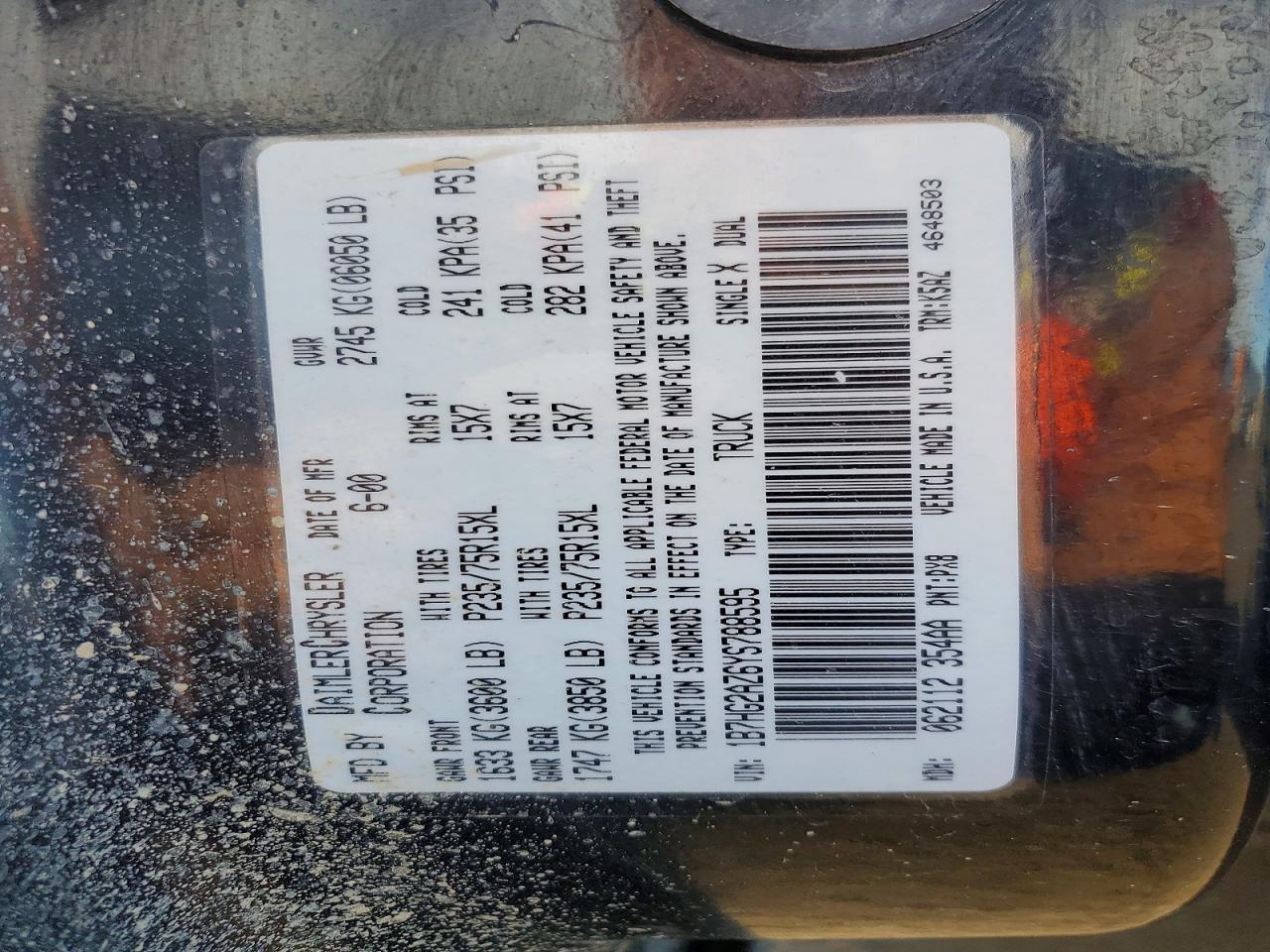2000 DODGE Dakota