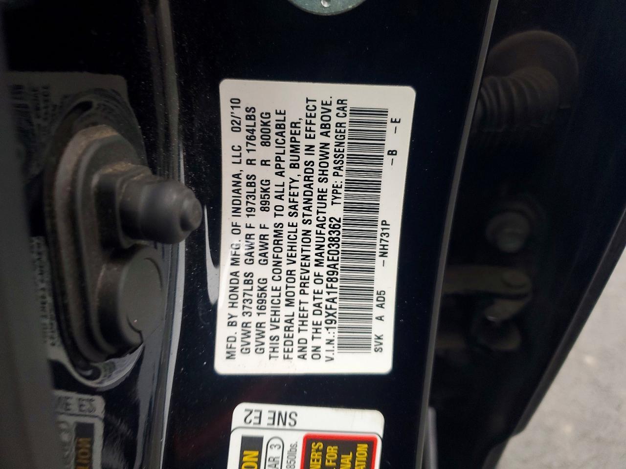 2010 HONDA CIVIC