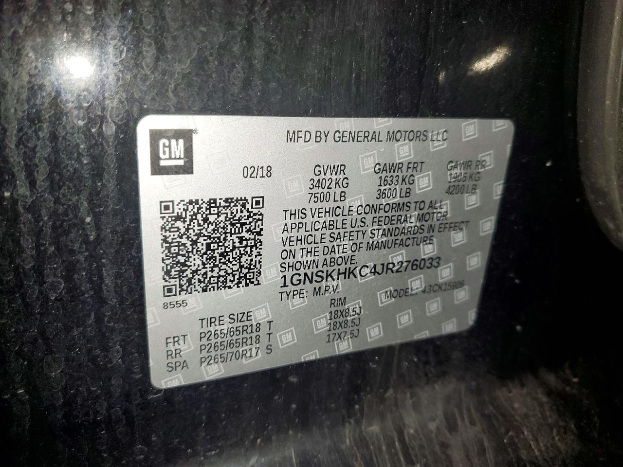2018 CHEVROLET Suburban