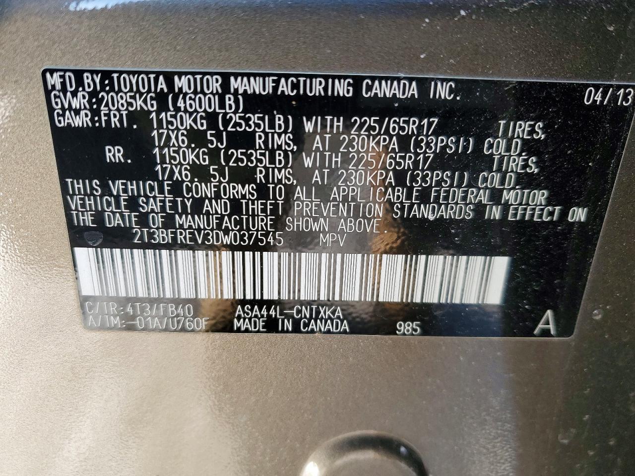 2013 TOYOTA RAV4