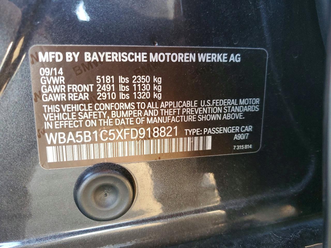 2015 BMW 5 series