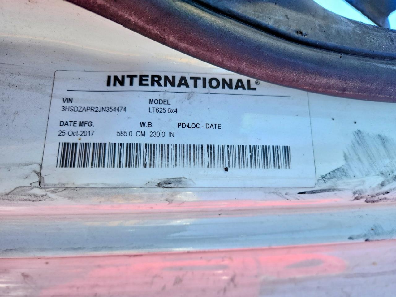2018 INTERNATIONAL LT