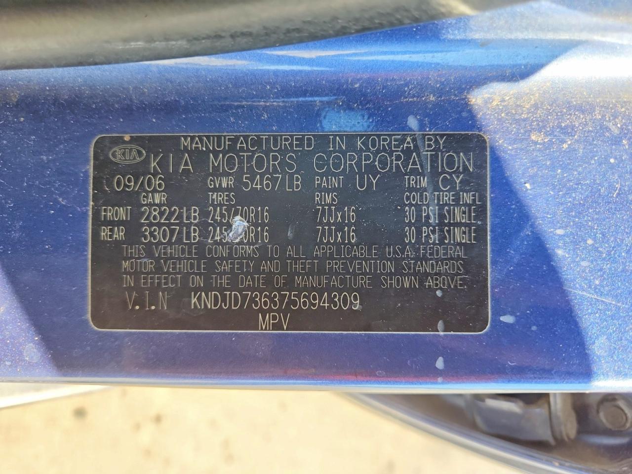 2007 KIA SORENTO