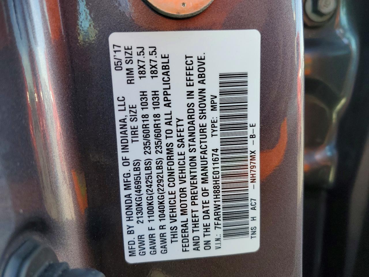 2017 HONDA CR-V