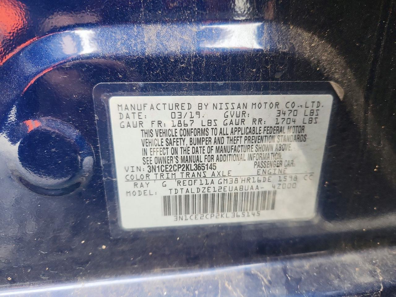 2019 NISSAN Versa Note