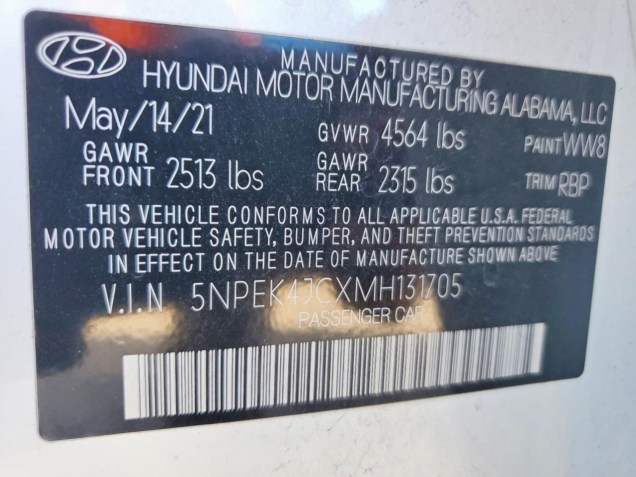 2021 HYUNDAI SONATA