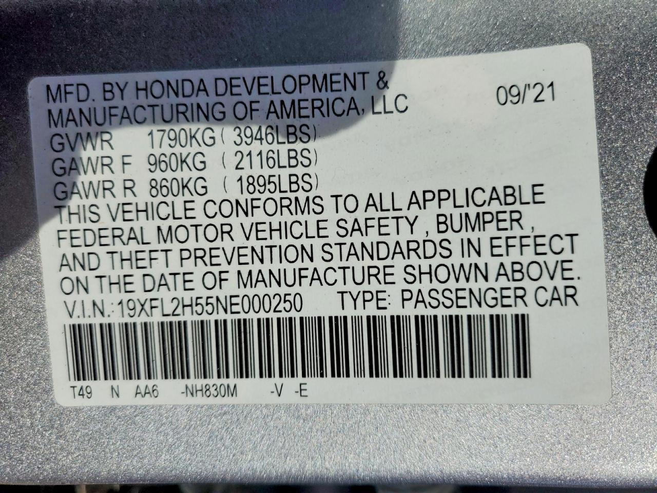 2022 HONDA CIVIC