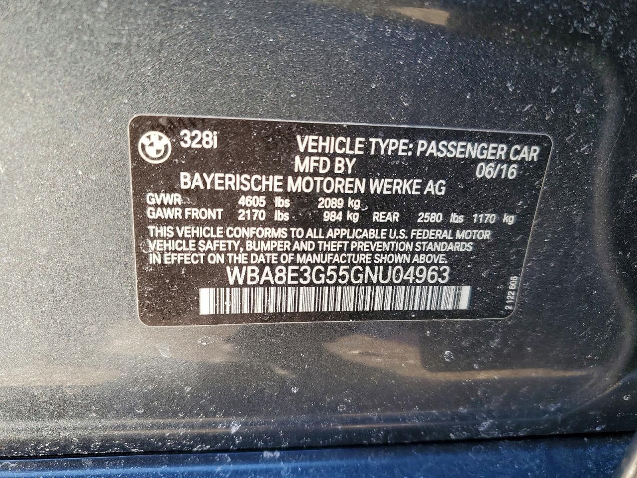 2016 BMW 3 SERIES
