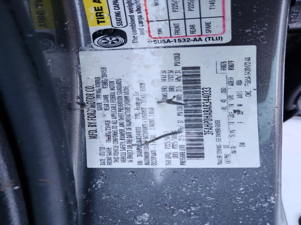 2010 FORD FUSION