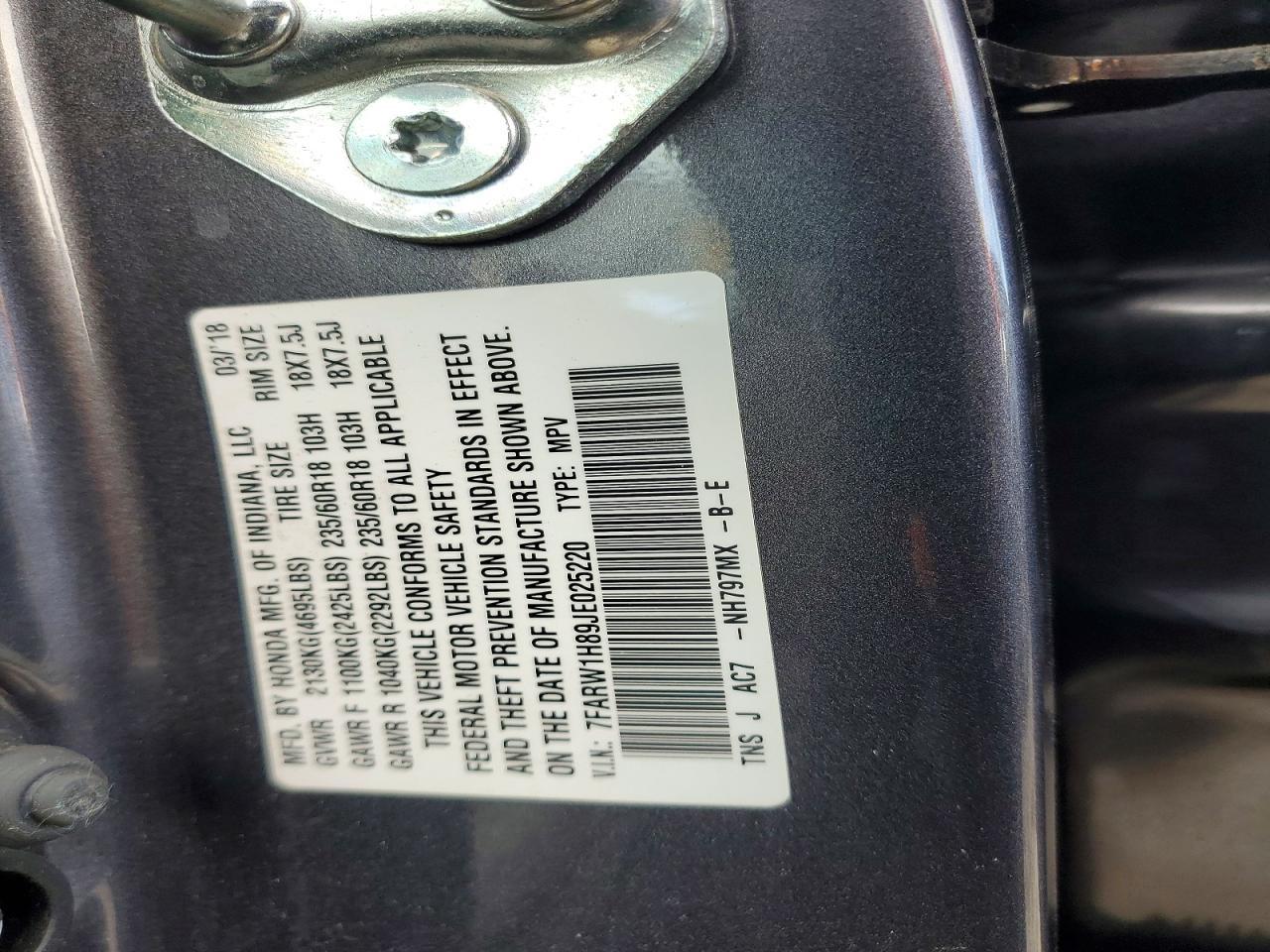 2018 HONDA CR-V