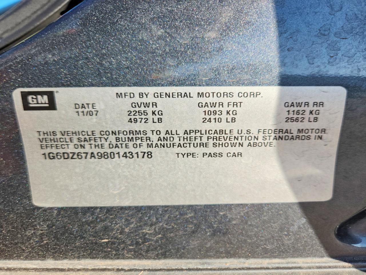 2008 CADILLAC STS