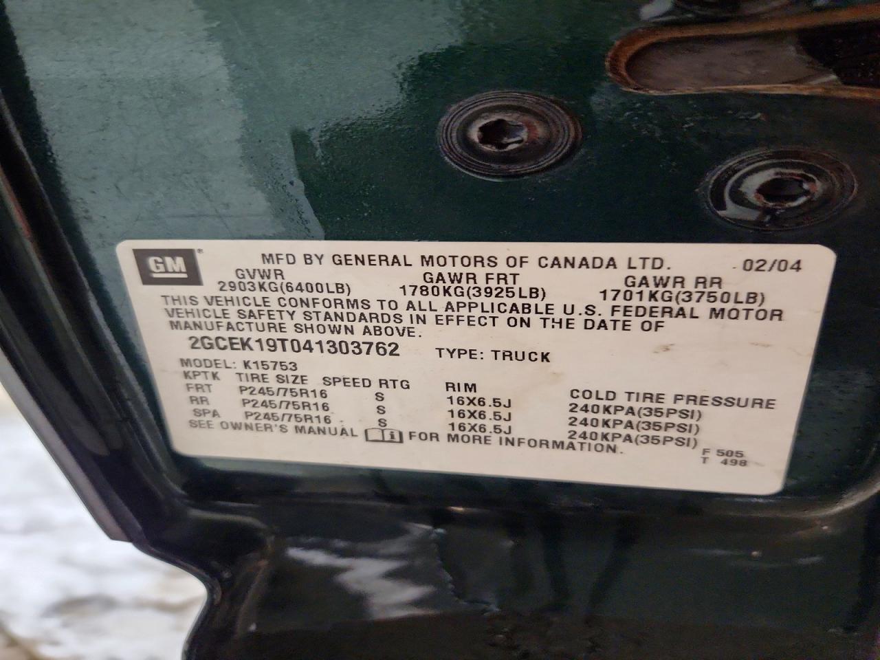 2004 CHEVROLET Silverado