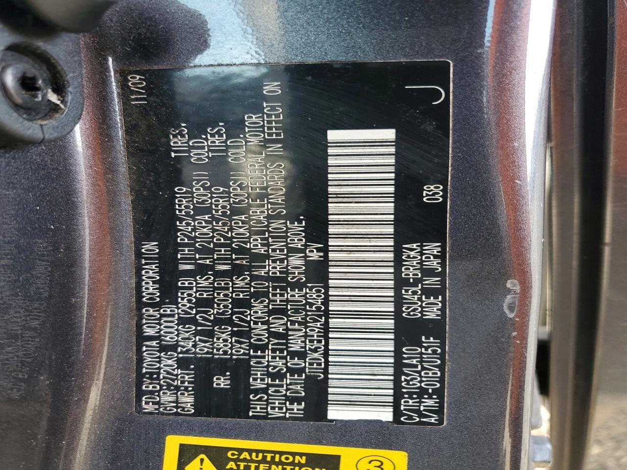 2010 TOYOTA HIGHLANDER