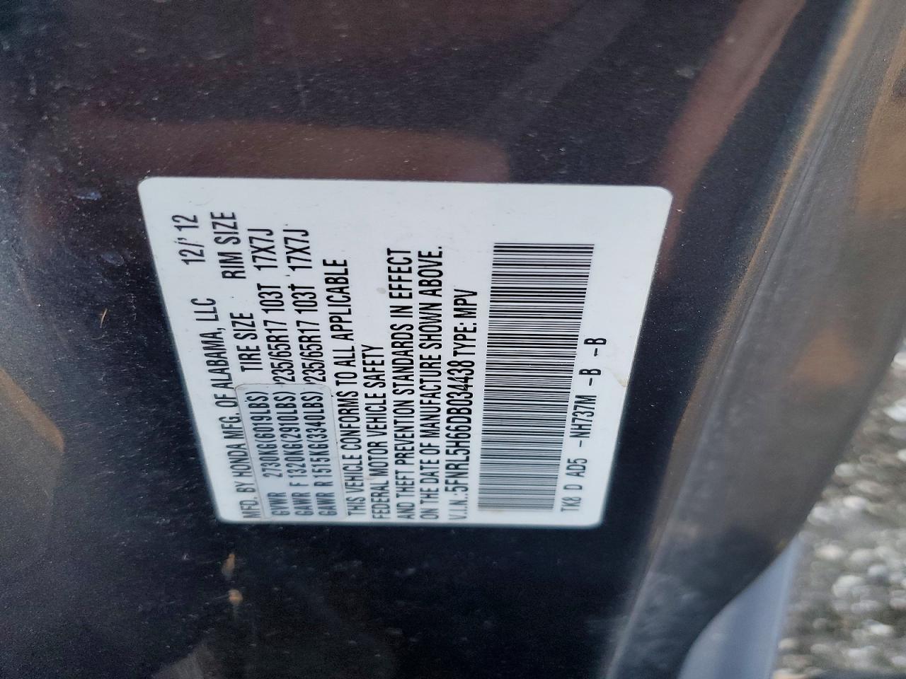 2013 HONDA ODYSSEY