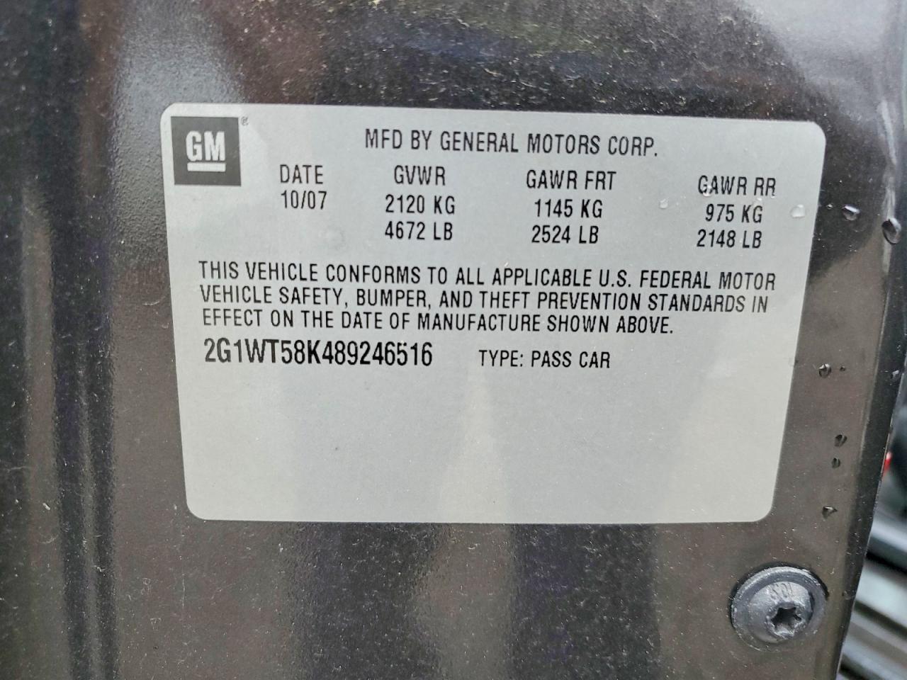 2008 CHEVROLET IMPALA