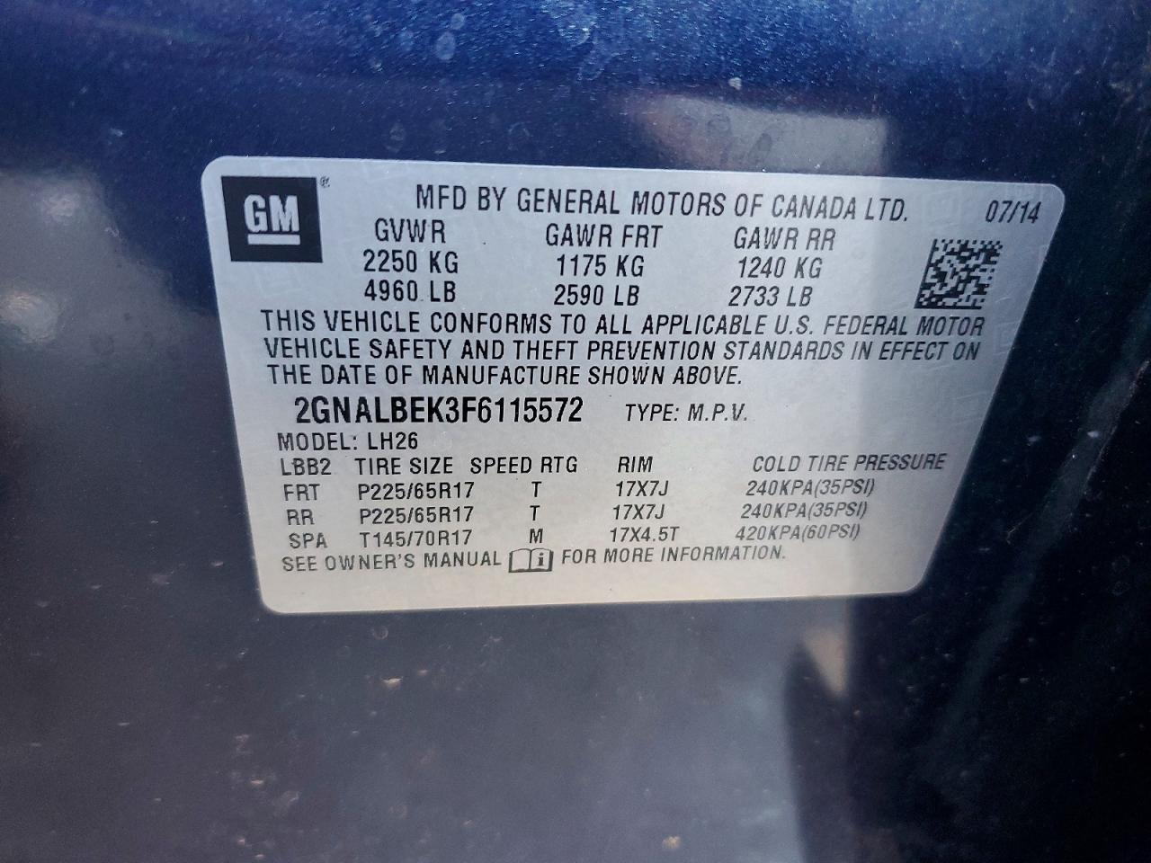 2015 CHEVROLET EQUINOX